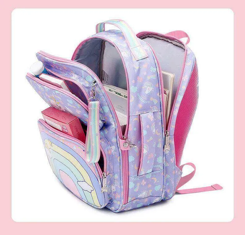 Girls Preschool Unicorn Backpack - Purple