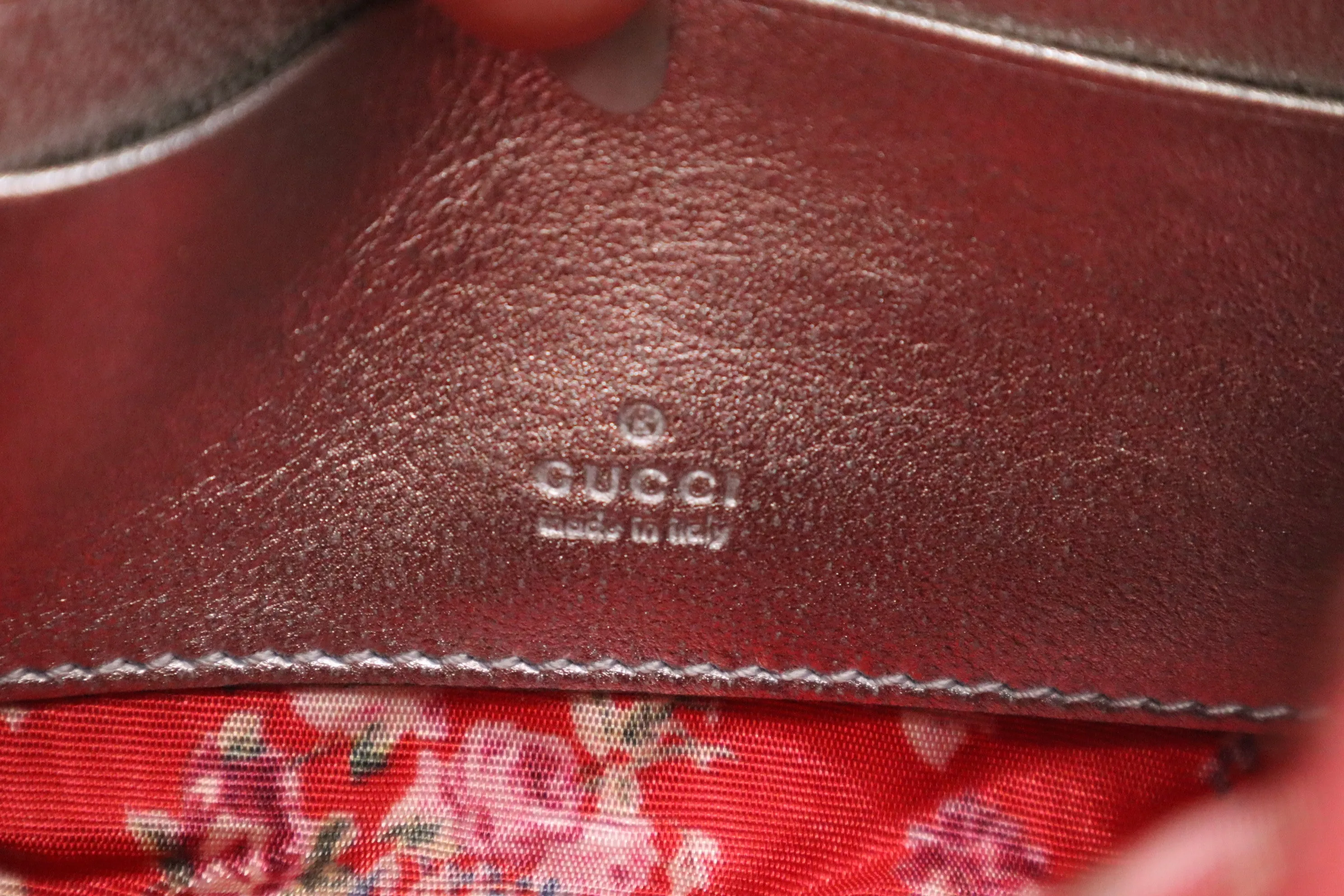 Gucci Trapuntata Crossbody Bag in Blue White and Red Metallic Leather