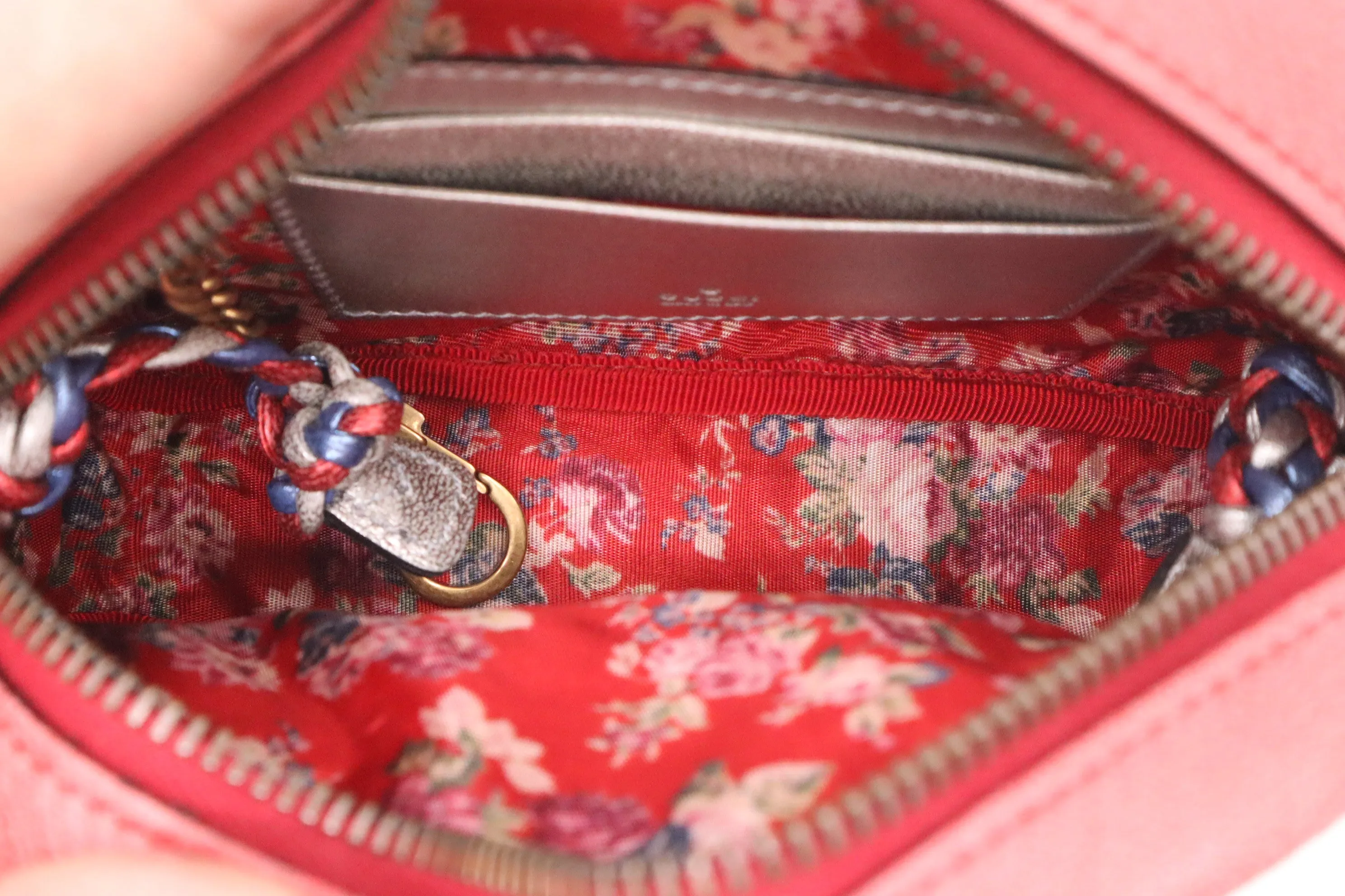 Gucci Trapuntata Crossbody Bag in Blue White and Red Metallic Leather