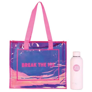Hamster London Gift Hamper Tote Bag Pink With Bottle