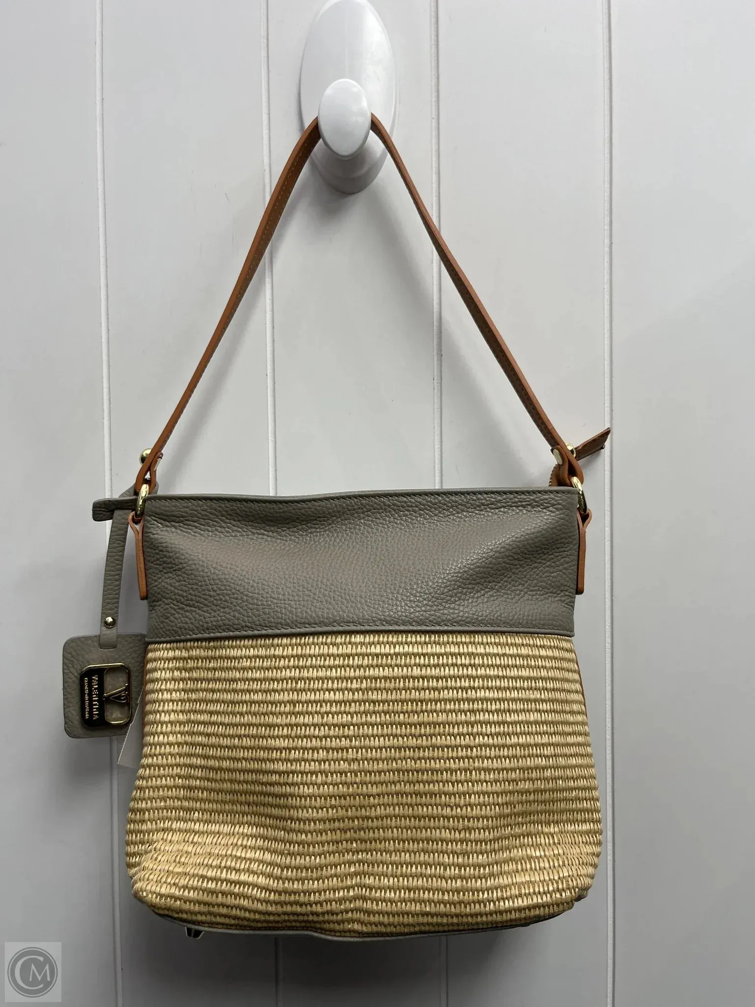 Handbag Leather By valentina, Size: Medium