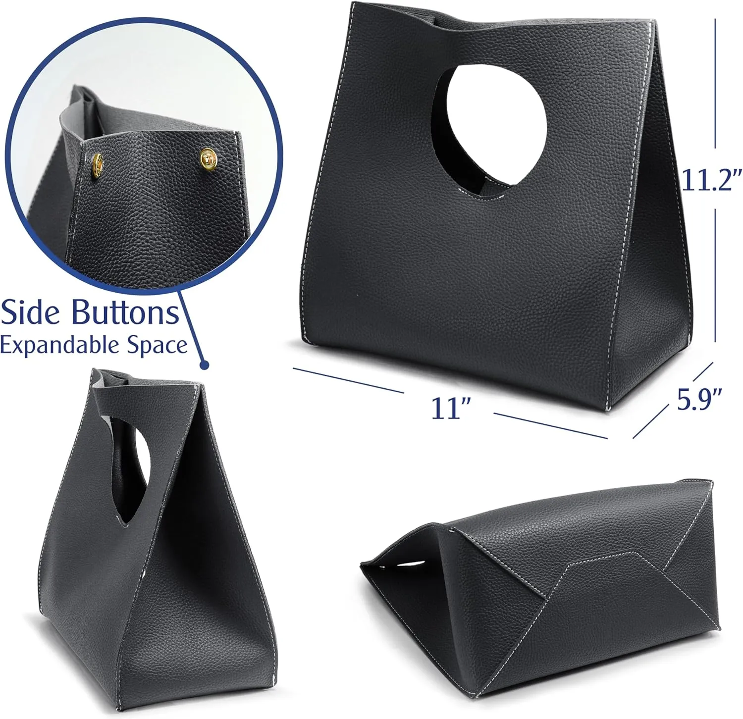 HOXIS Vintage Minimalist Style Soft Pu Leather Handbag Clutch Small Tote