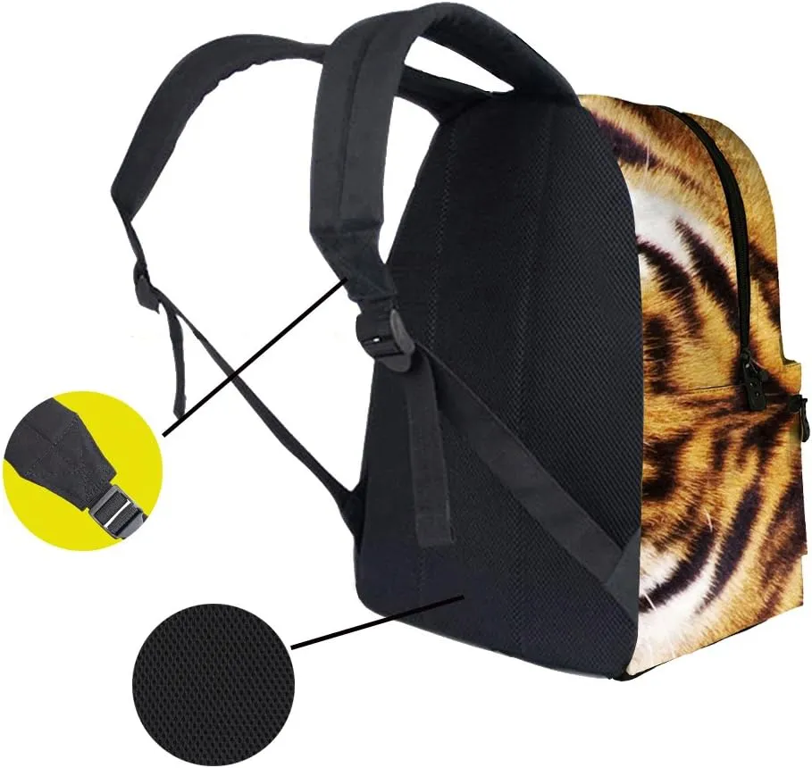 JeremySport Toddler Backpack Boys, 15 Inch Kids Backpack for Preschool,Tiger Brown