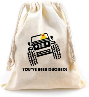 LANBAIHE You've Been Ducked, Duck Duck bag Rubber Duck Drawstring Bag, Reusable Rubber Duck Bag 14.6'' x 11.8'' inches, Great Gift for Any Duck Enthusiast