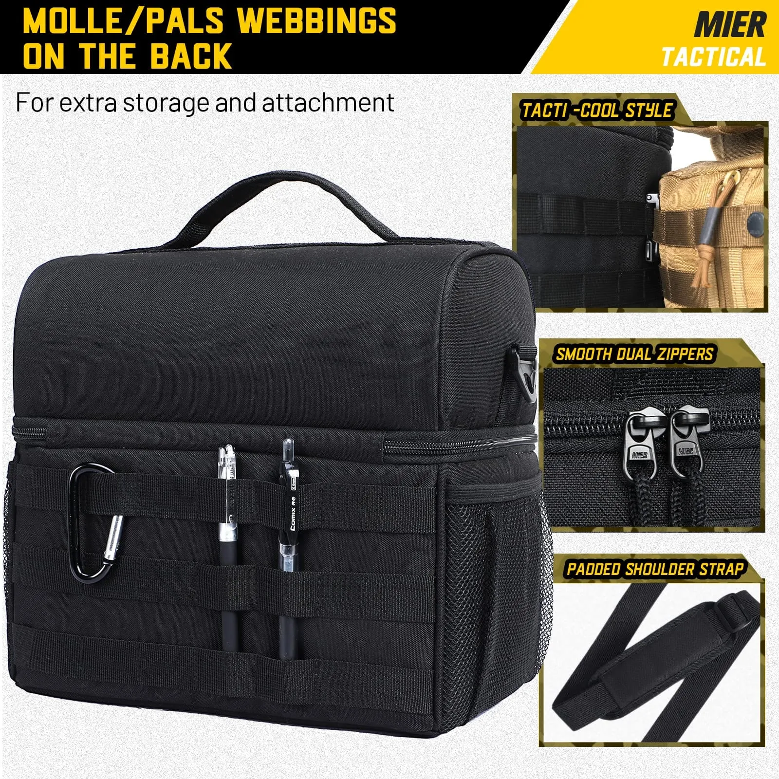 Large Insulated Lunch Bag Tactical Soft Cooler Bag
