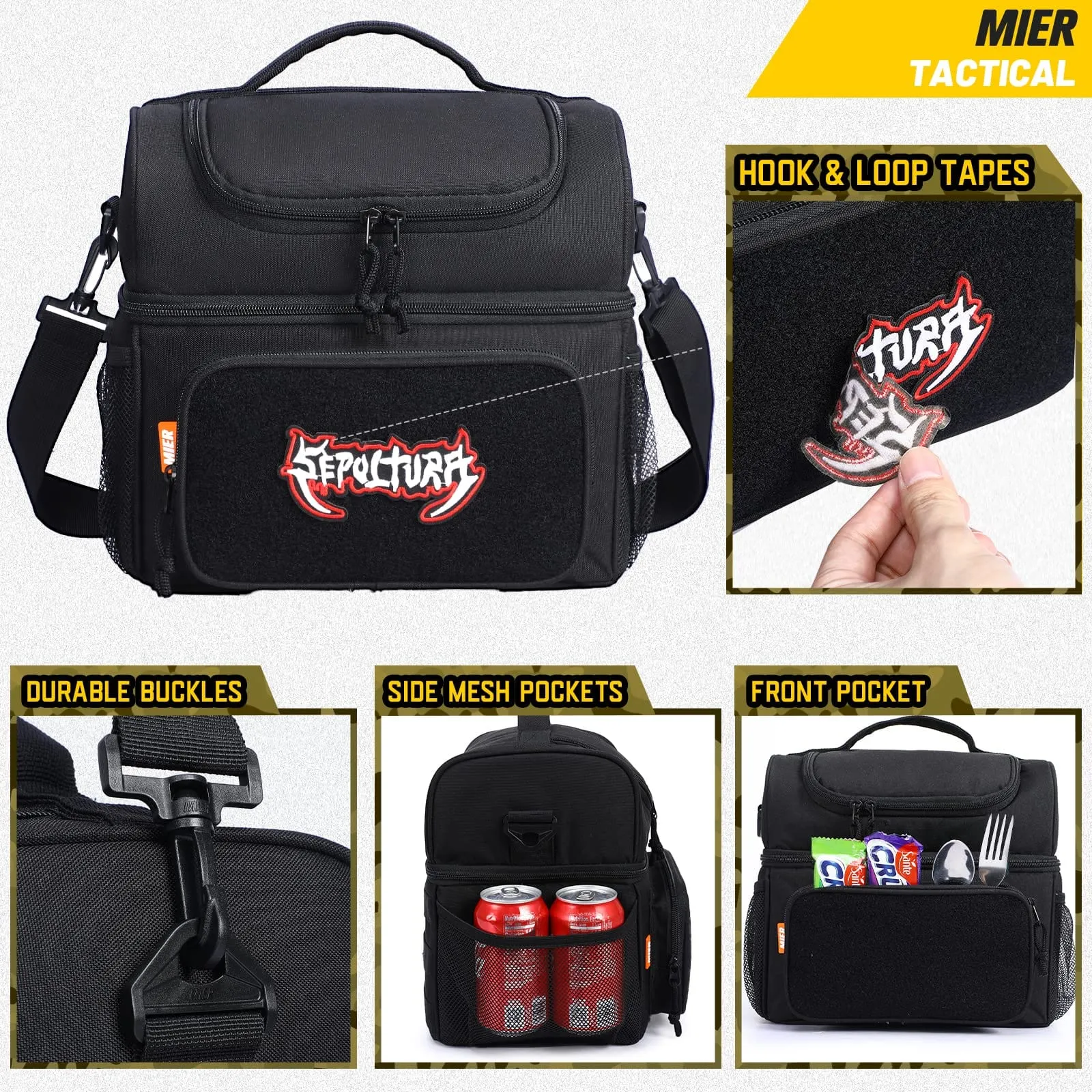 Large Insulated Lunch Bag Tactical Soft Cooler Bag