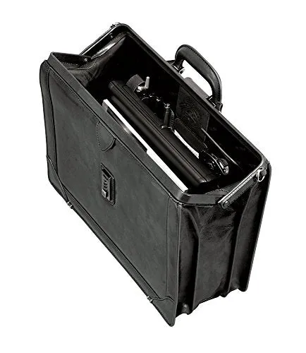 Mancini Brown Italian Leather Lawyer doctor Briefcase