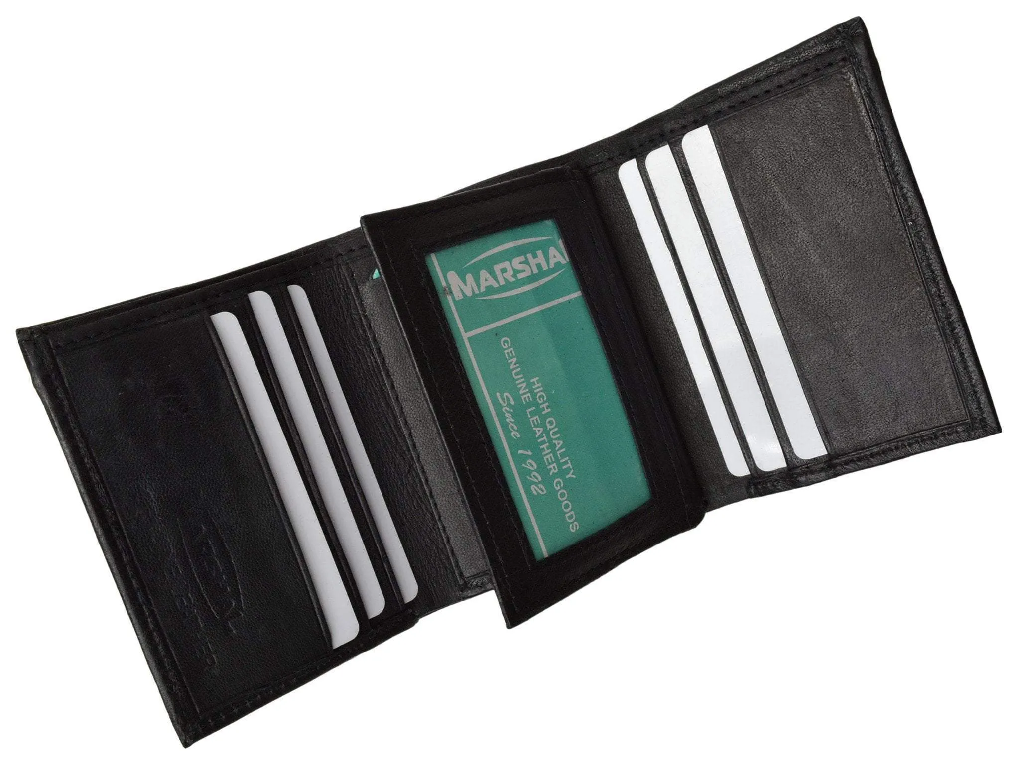 Mens Leather Wallet Lamb Classic Trifold wallet P 1107 (C)