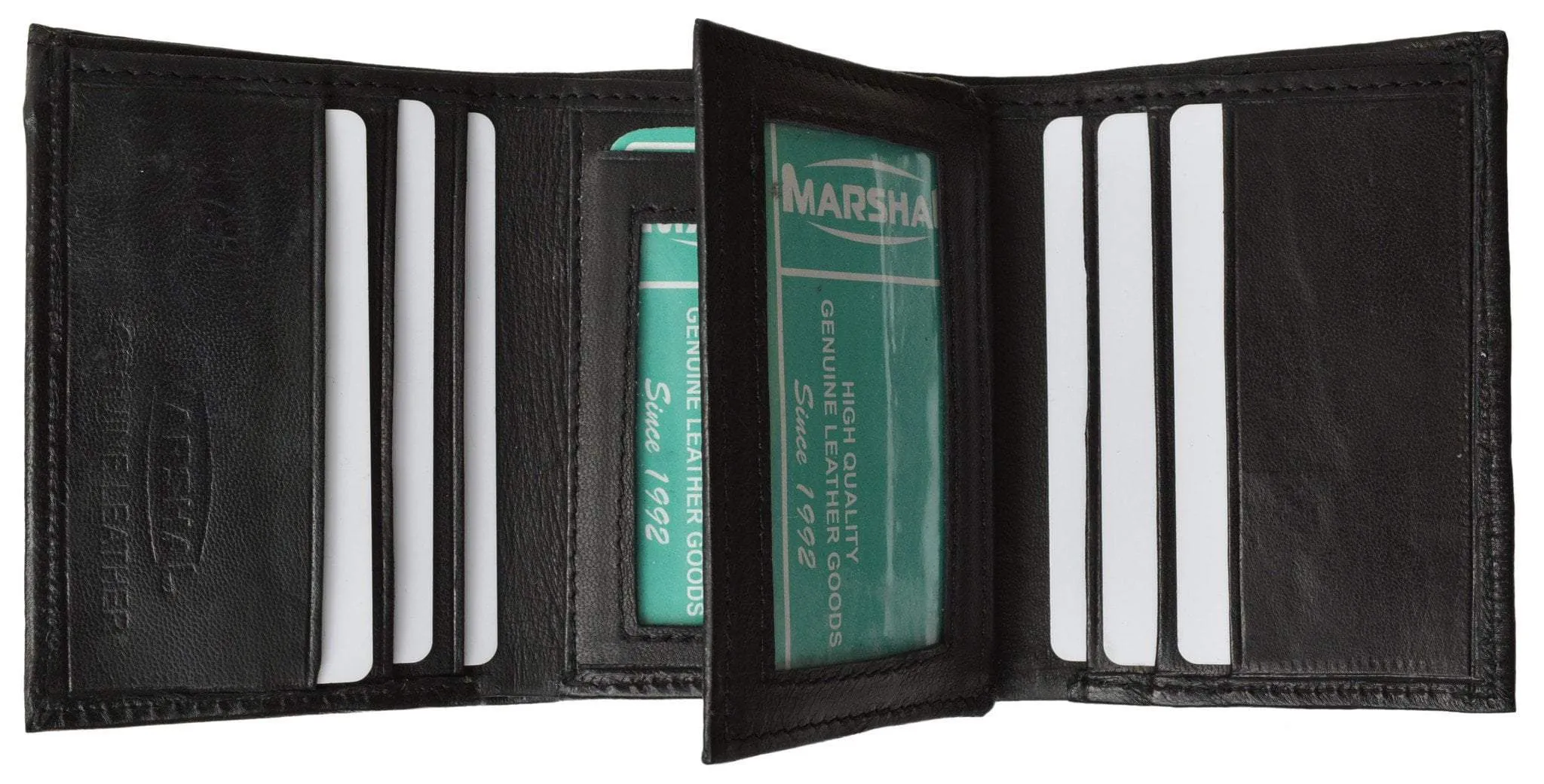 Mens Leather Wallet Lamb Classic Trifold wallet P 1107 (C)