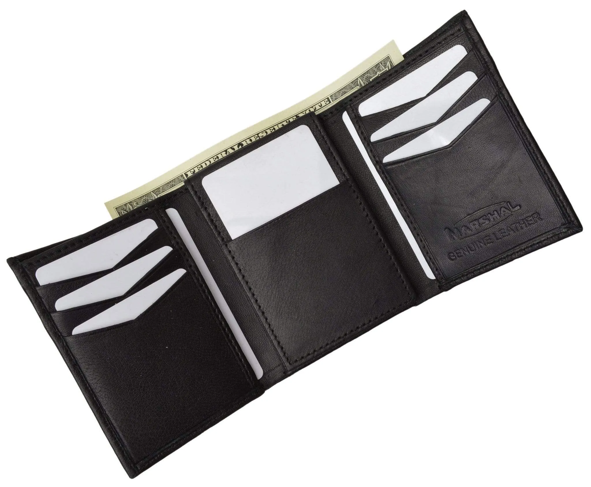 Men's Premium Leather Flip up ID Wallet P 2755 (C)