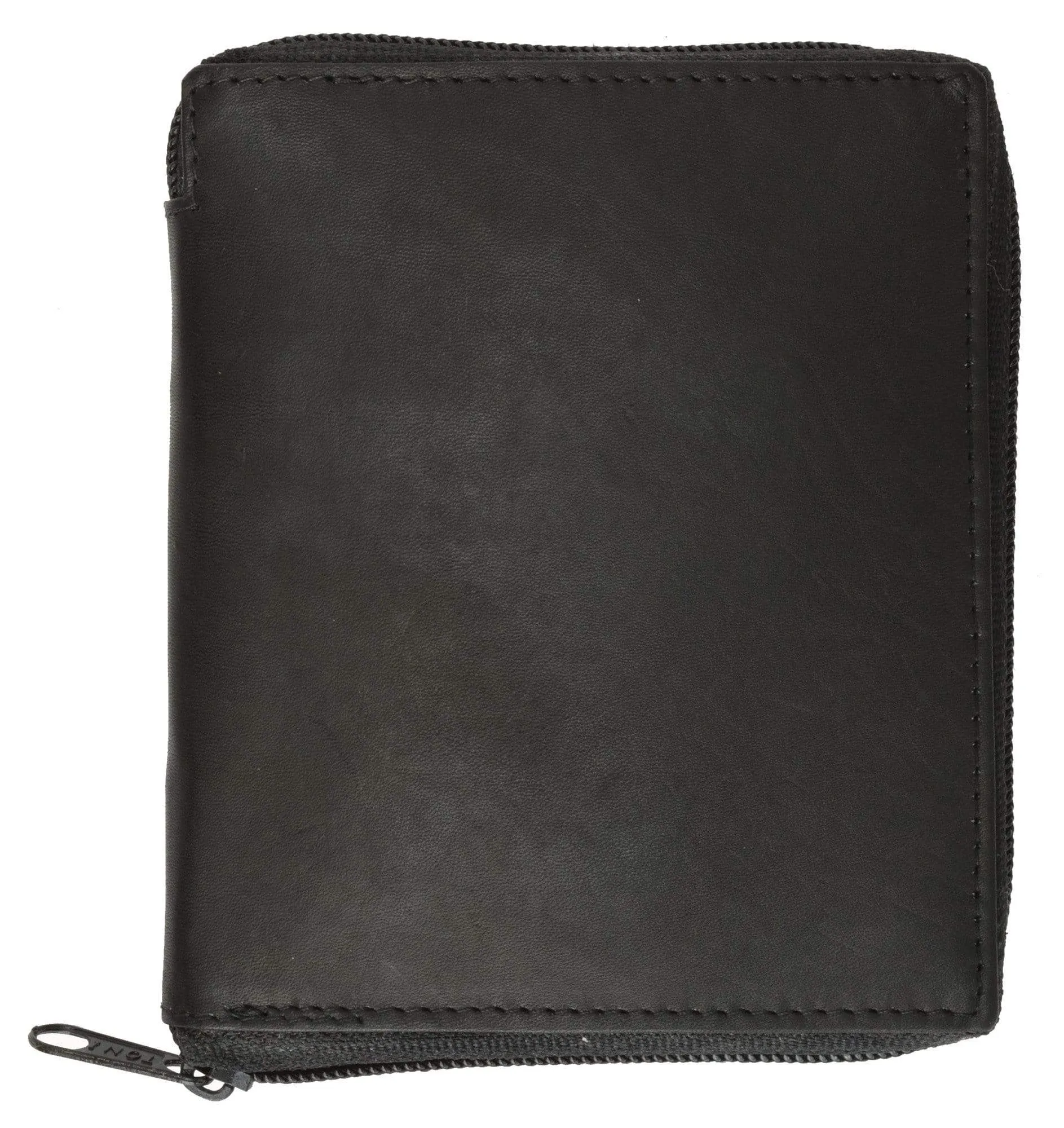Mens Premium Soft Leather Bifold Zippered ID Wallet P 702 (C)
