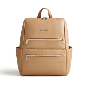 NEW Eras Backpack Diaper Bag - (Chai Latte) 15 Pockets, Insulated Bottle Holders, Changing Pad & Stroller Straps Included