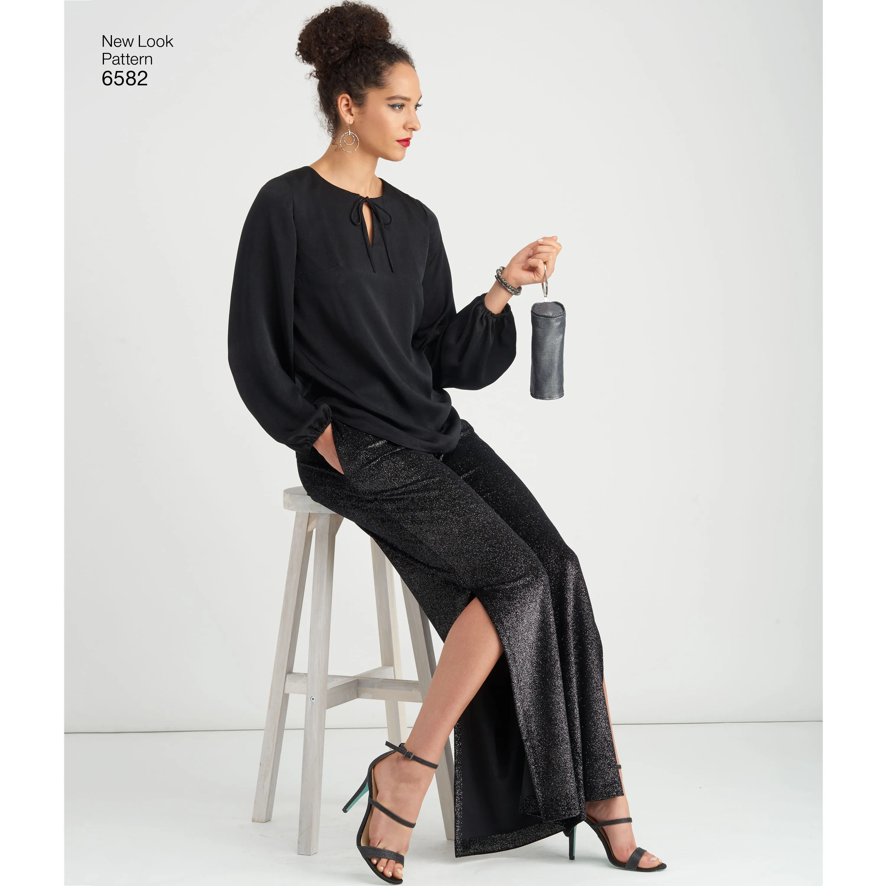 Newlook Pattern 6582 Misses' Pant, Top and Clutch