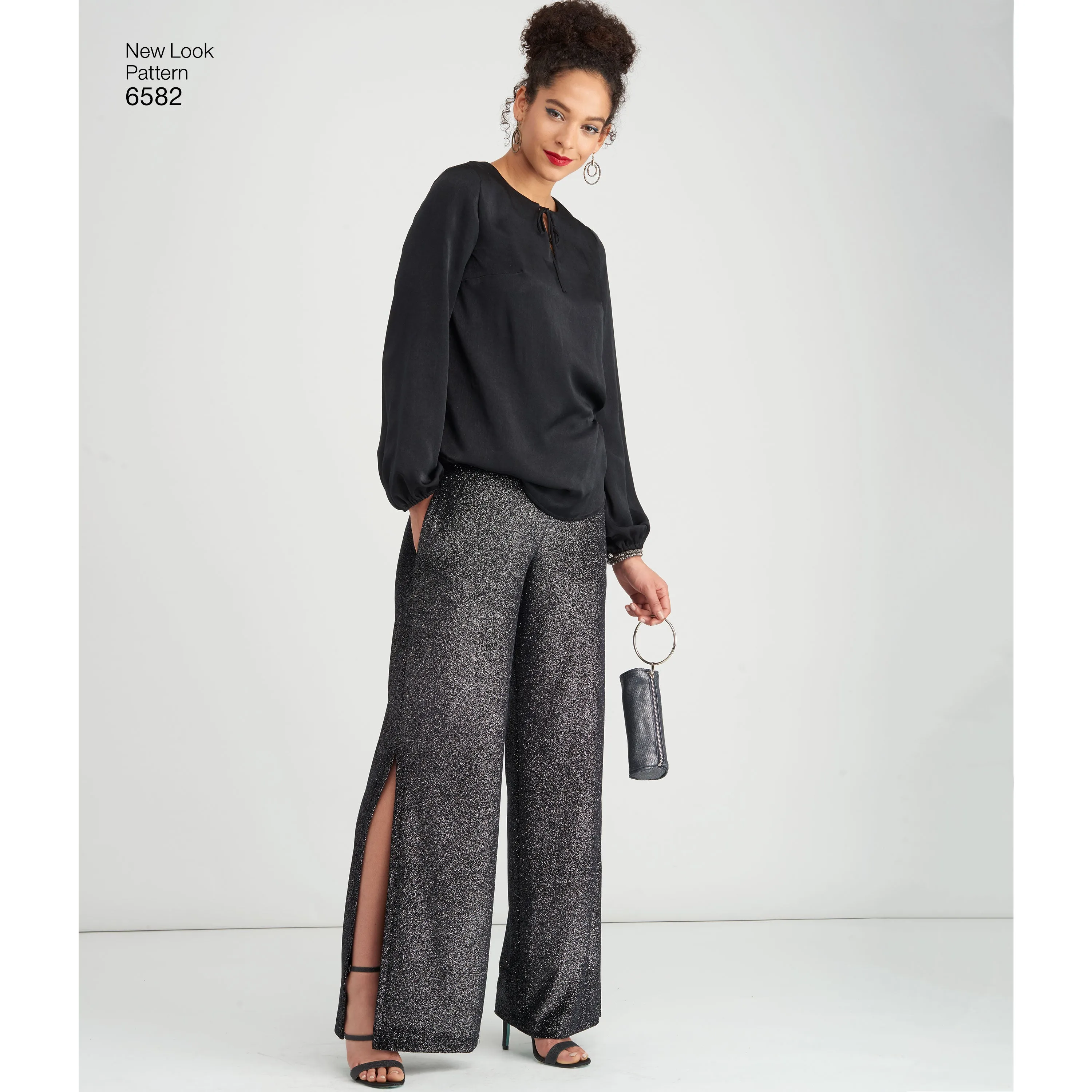 Newlook Pattern 6582 Misses' Pant, Top and Clutch