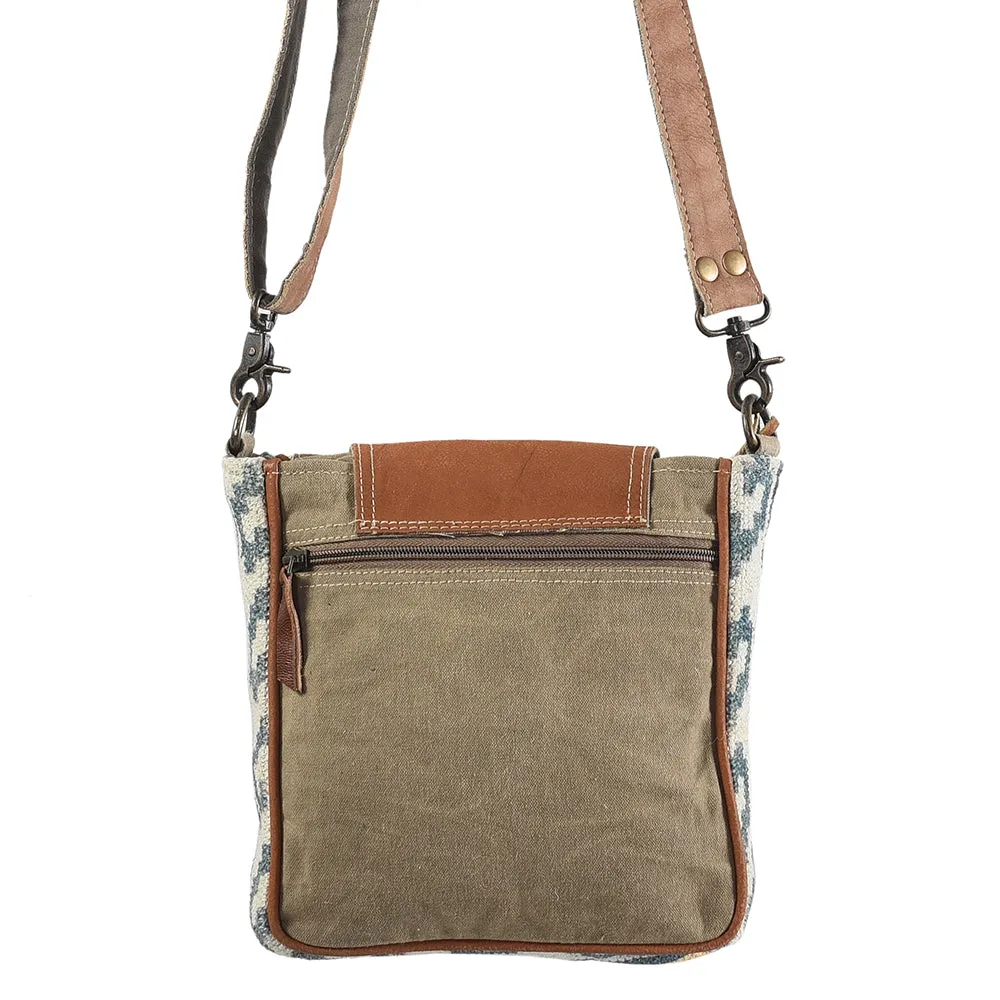 OHLAY KB301 Cross Body Upcycled Wool Upcycled Canvas Genuine Leather women bag western handbag purse
