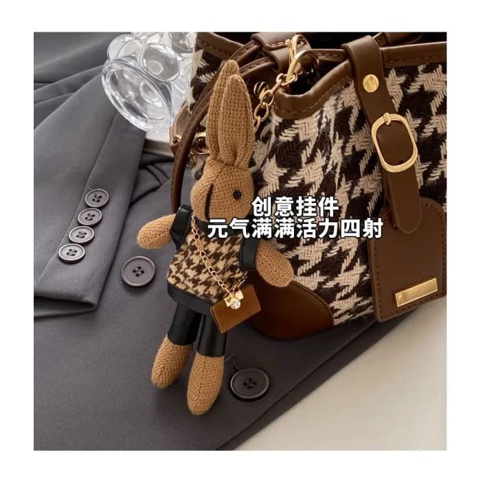 Patterned Bucket Bag / Bag Charm / Set