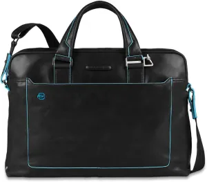 Piquadro Double Handle Computer Briefcase, Black, One Size