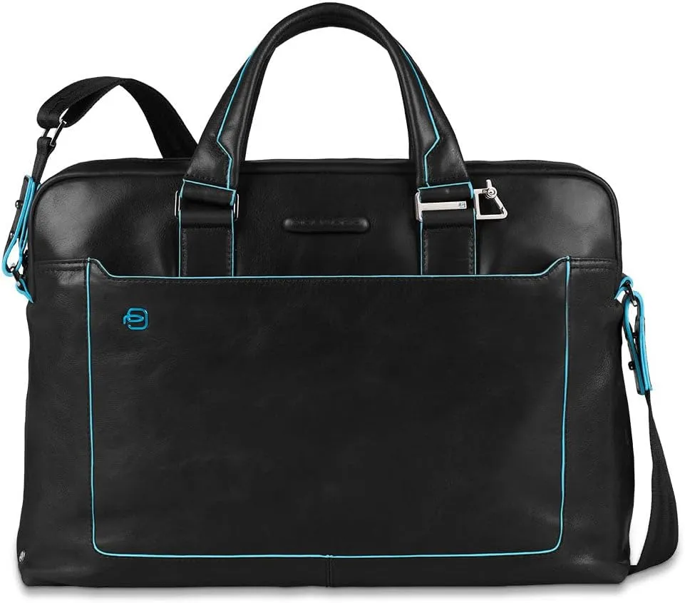 Piquadro Double Handle Computer Briefcase, Black, One Size