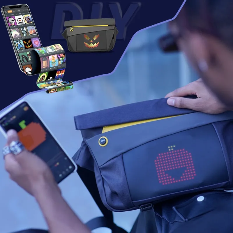 Pixel Art Customizable Messenger Bag
