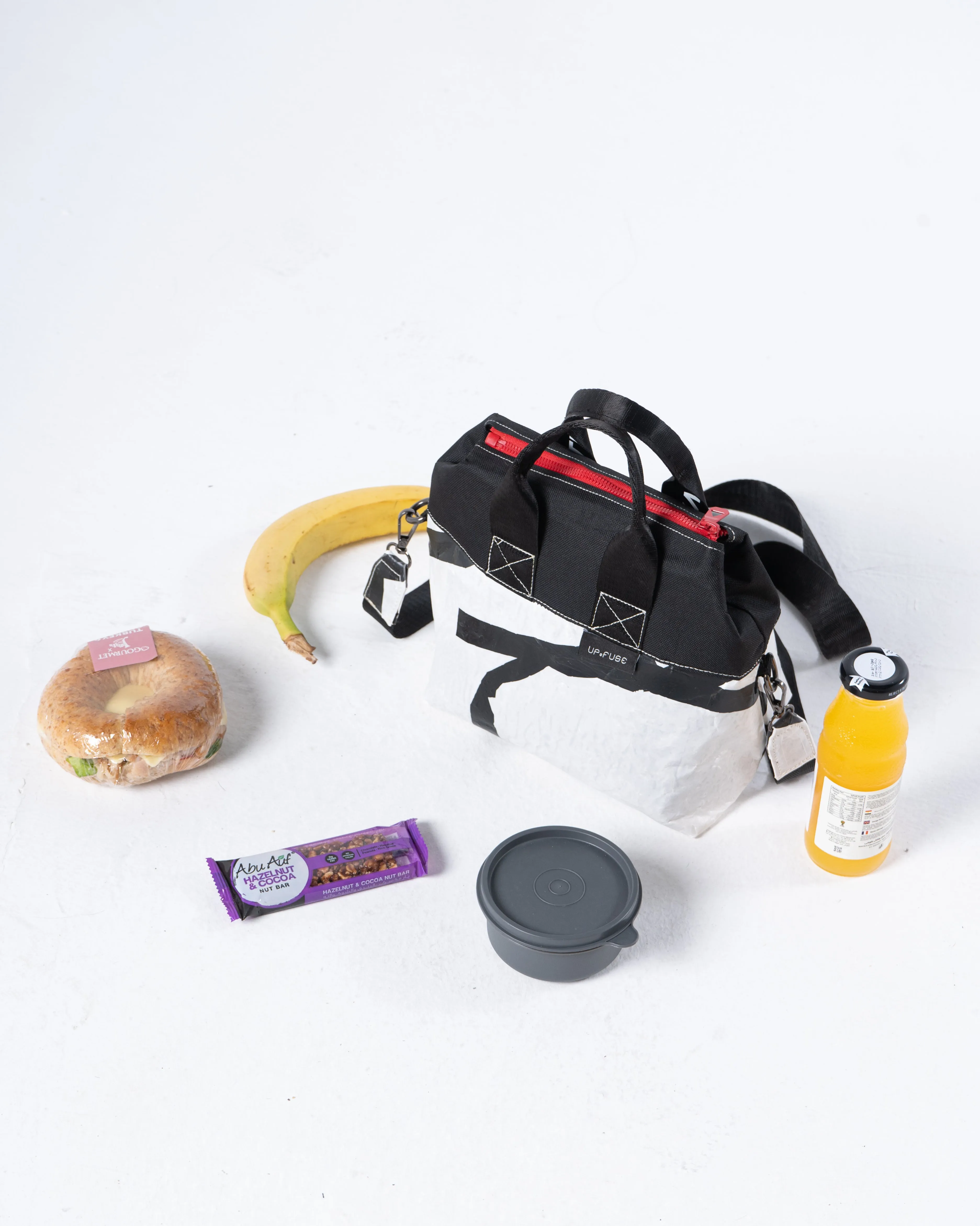 Practical Plastic Lunch bag in White Confetti