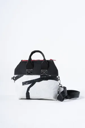 Practical Plastic Lunch bag in White Confetti