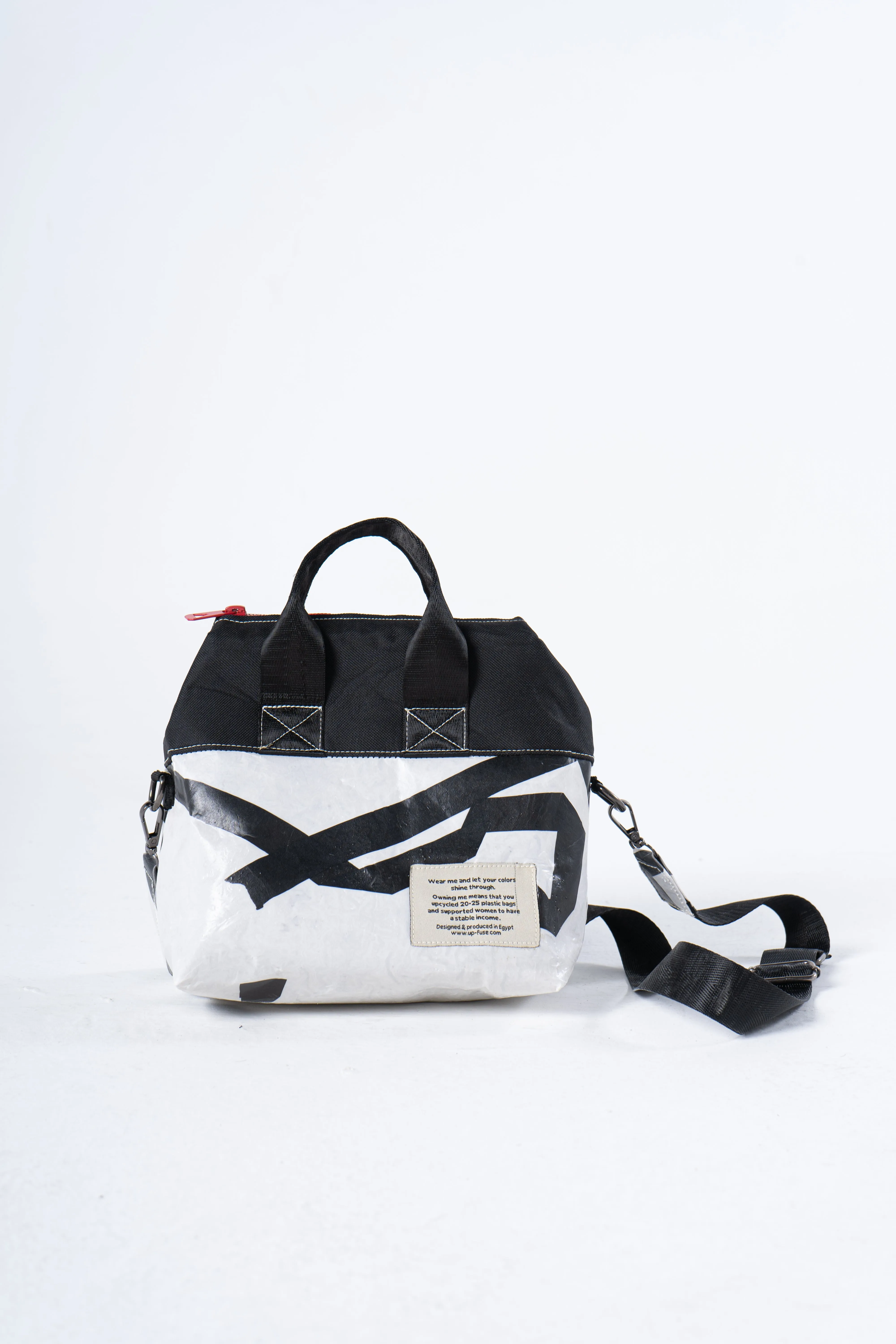 Practical Plastic Lunch bag in White Confetti