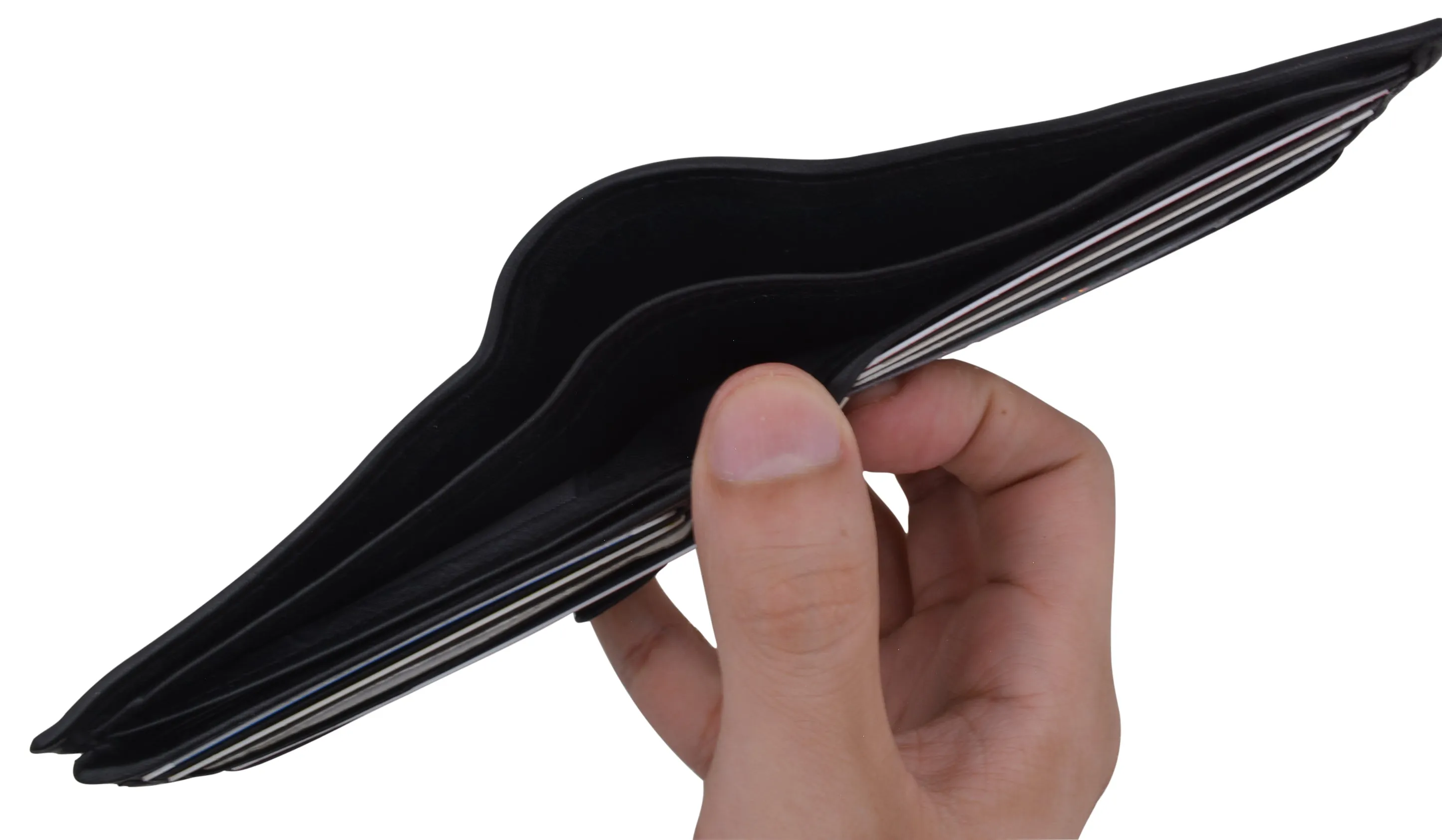 Premium Leather RFID Mens Credit Card ID Holder Wallet W/Interior Snap Closure