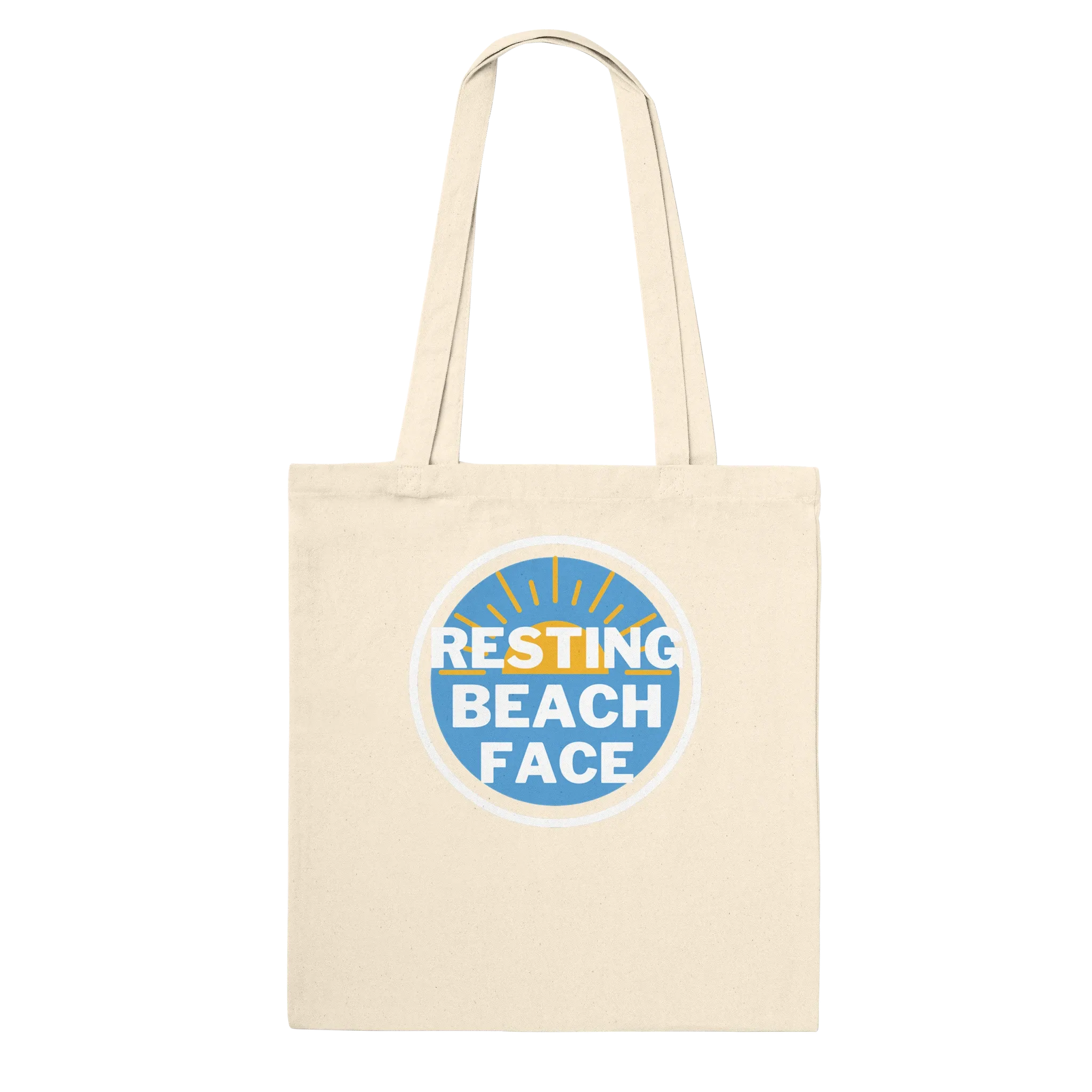 RESTING BEACH FACE Tote Bag – Eco-Friendly 100% Cotton Carryall