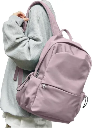 Small Pink School Backpack Women, Unisex Lightweight Backpack School Bag Water-resistant Casual Rucksack fits 14 inch Laptop for Boys Girls Men and Women Bookbag College Daypack for Teenage
