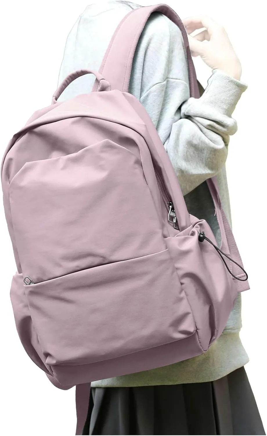 Small Pink School Backpack Women, Unisex Lightweight Backpack School Bag Water-resistant Casual Rucksack fits 14 inch Laptop for Boys Girls Men and Women Bookbag College Daypack for Teenage
