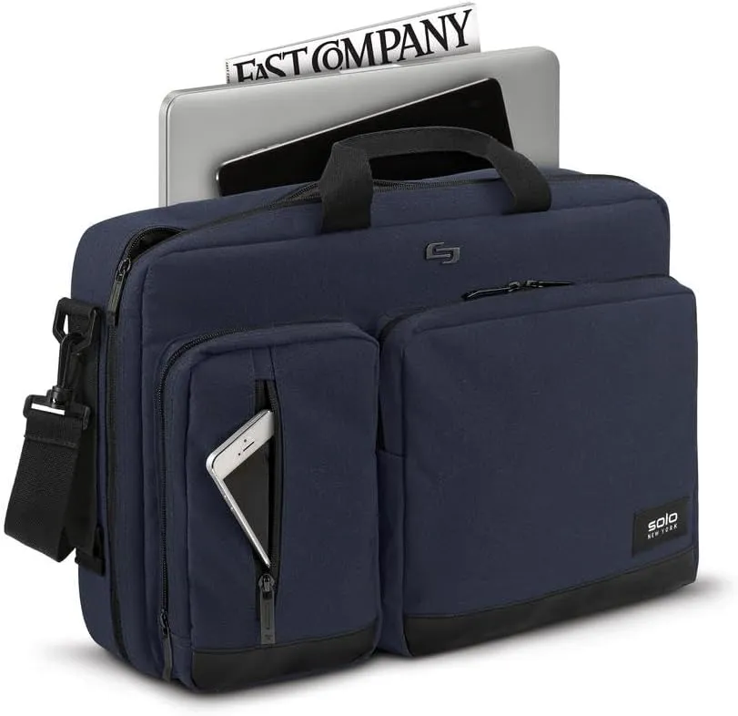 Solo New York Hybrid Briefcase Backpack - Laptop Carrying Bag, Fits 15.6" Computer, Brief for Travel & Work - Duane
