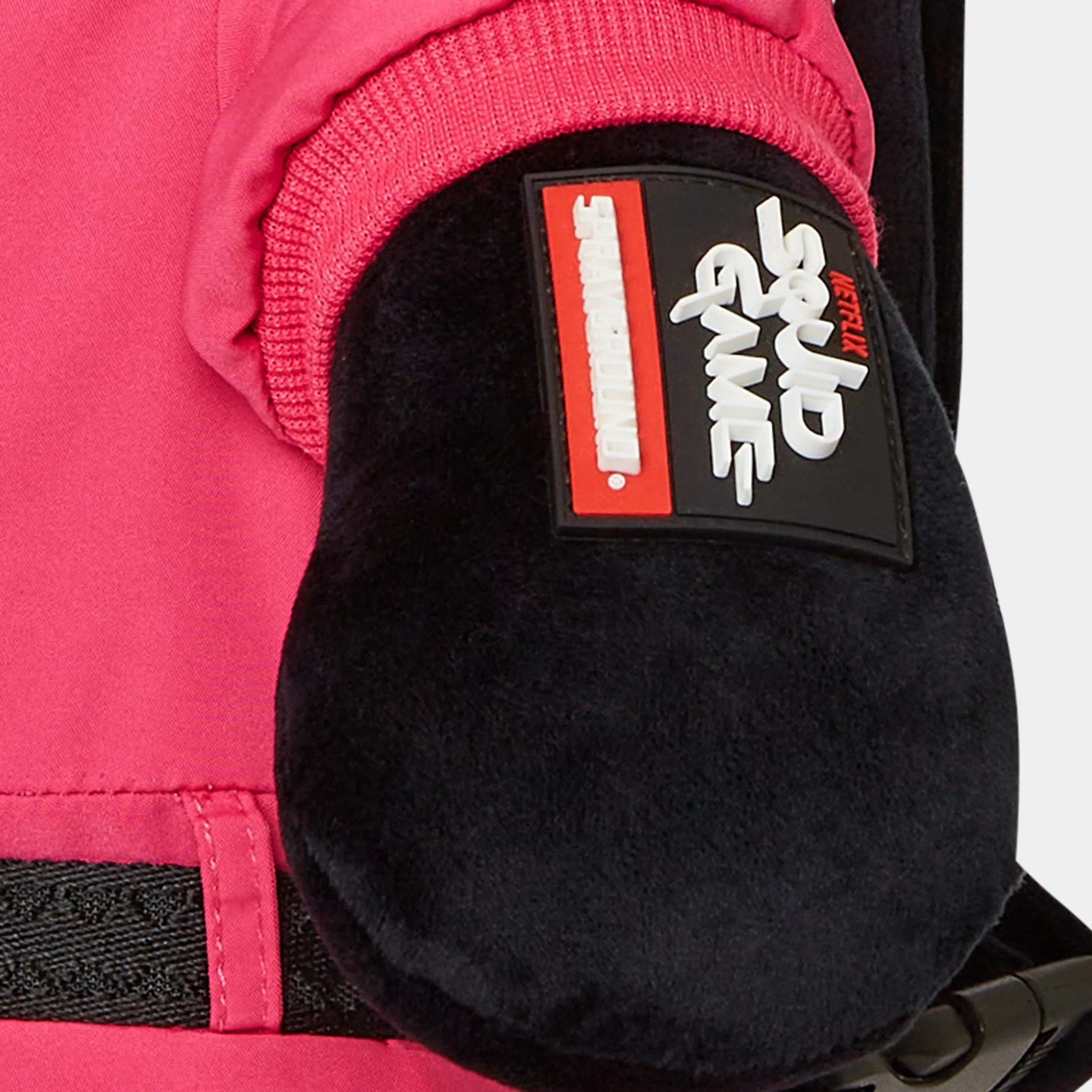 Squid Games Pink Soldier Mens Backpack (Pink/Black)