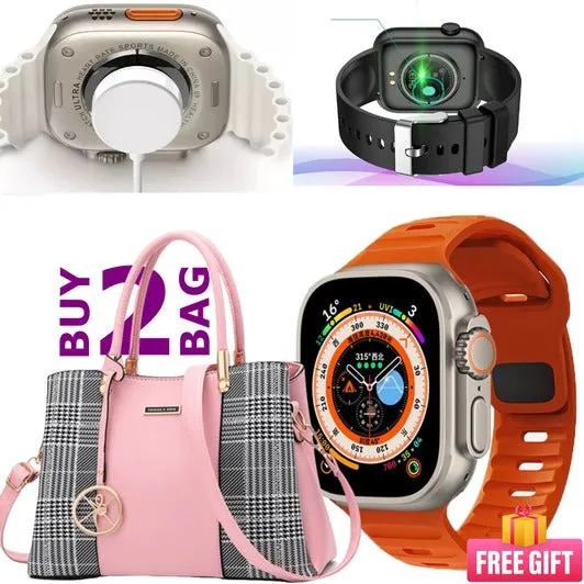 Stylish Tote Bag for Women | S Check C Plane Shoulder Bag with Free Smartwatch | Black