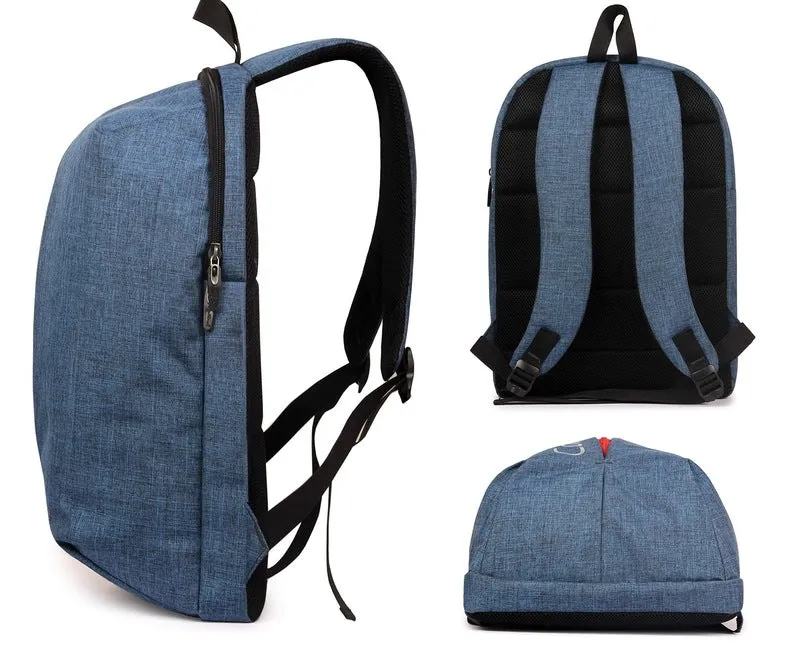 THE CLOWNFISH Foxtrot Laptop Backpack - USB Port, Water Bottle Pocket | 25L | Pacific Blue