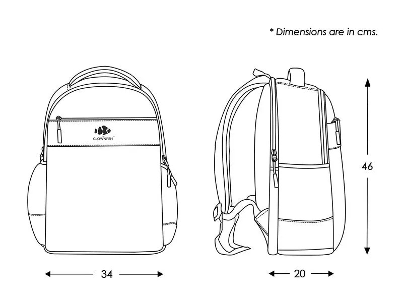 THE CLOWNFISH Laptop Backpack - Water Resistant, Padded | 31L | Dark Brown