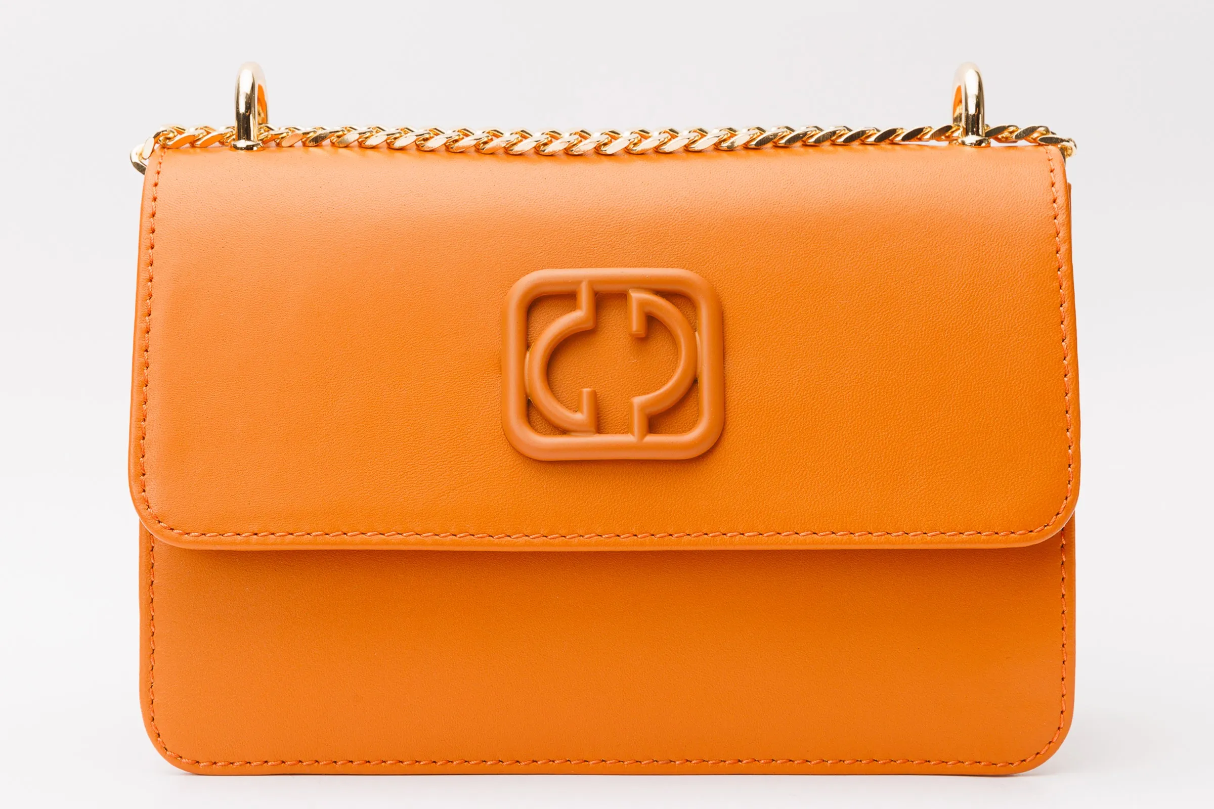 The Maneadero Orange Leather Handbag