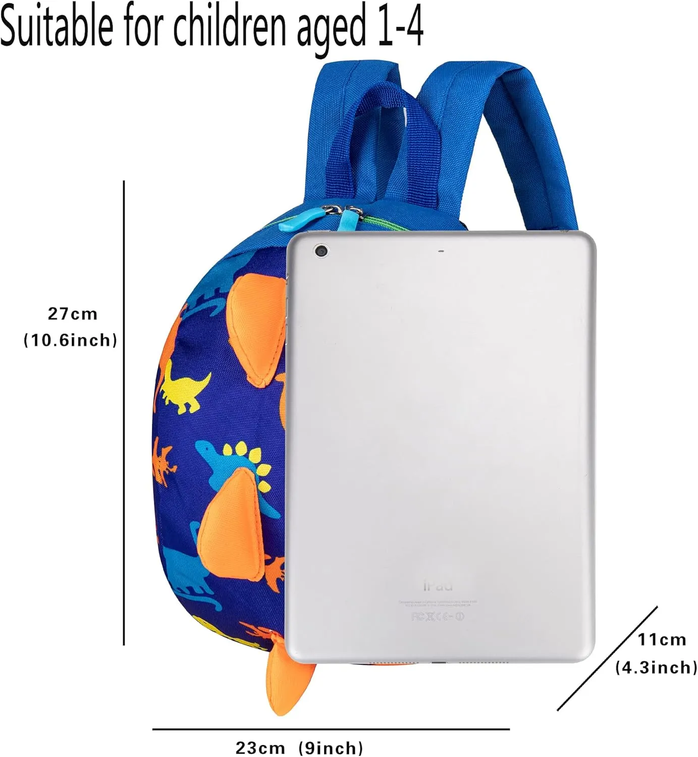 Toddler kids Dinosaur Backpack Book Bags with Safety Leash for Boys Girls