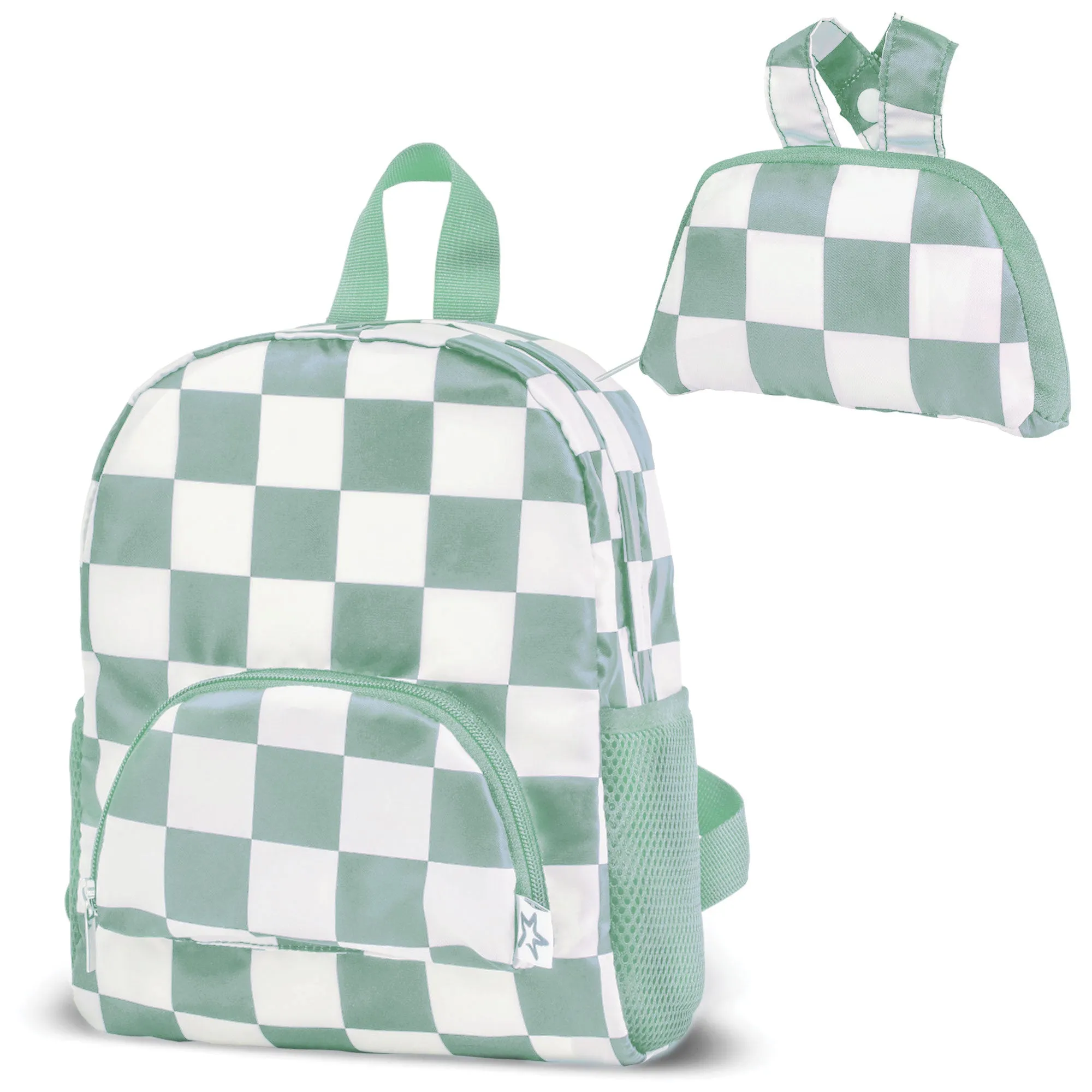 Toddler Lightweight Backpack - Waterproof Closure & Easy Fold-Up Pouch