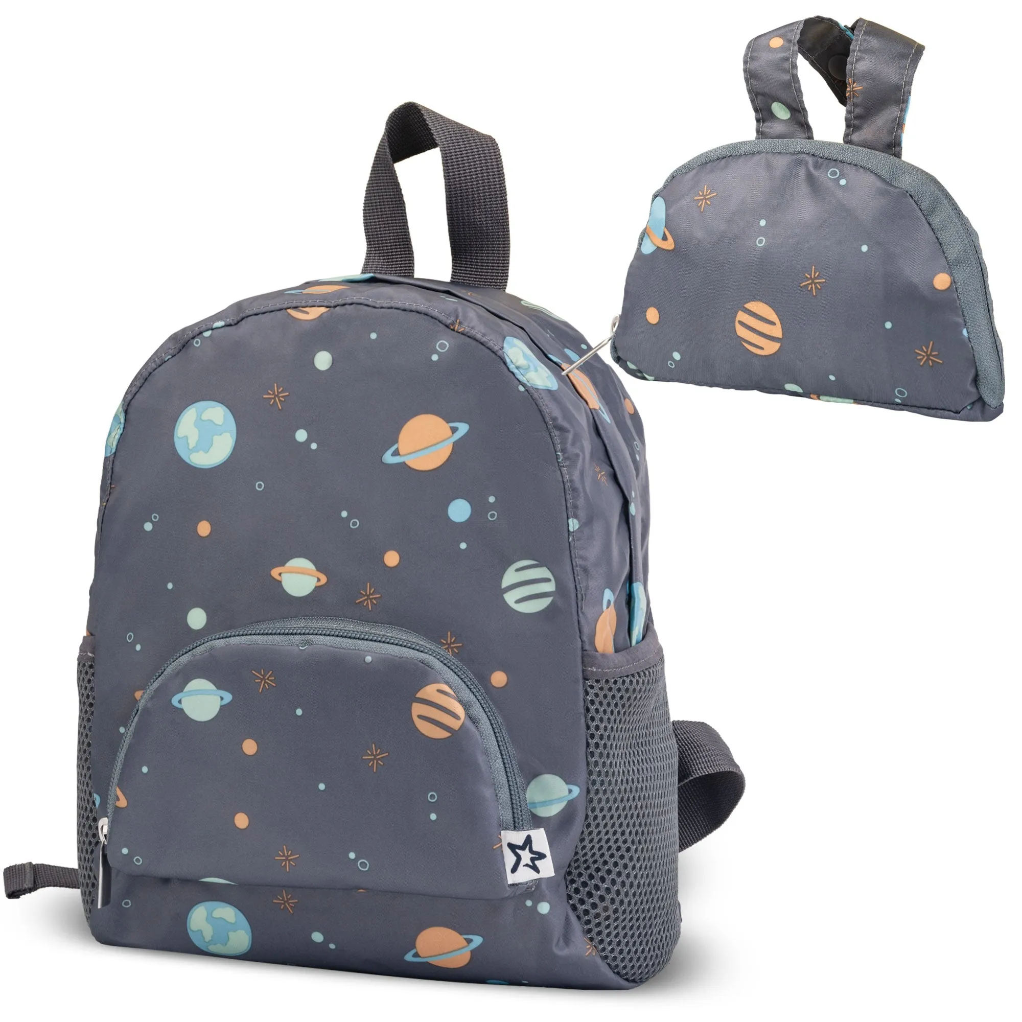 Toddler Lightweight Backpack - Waterproof Closure & Easy Fold-Up Pouch