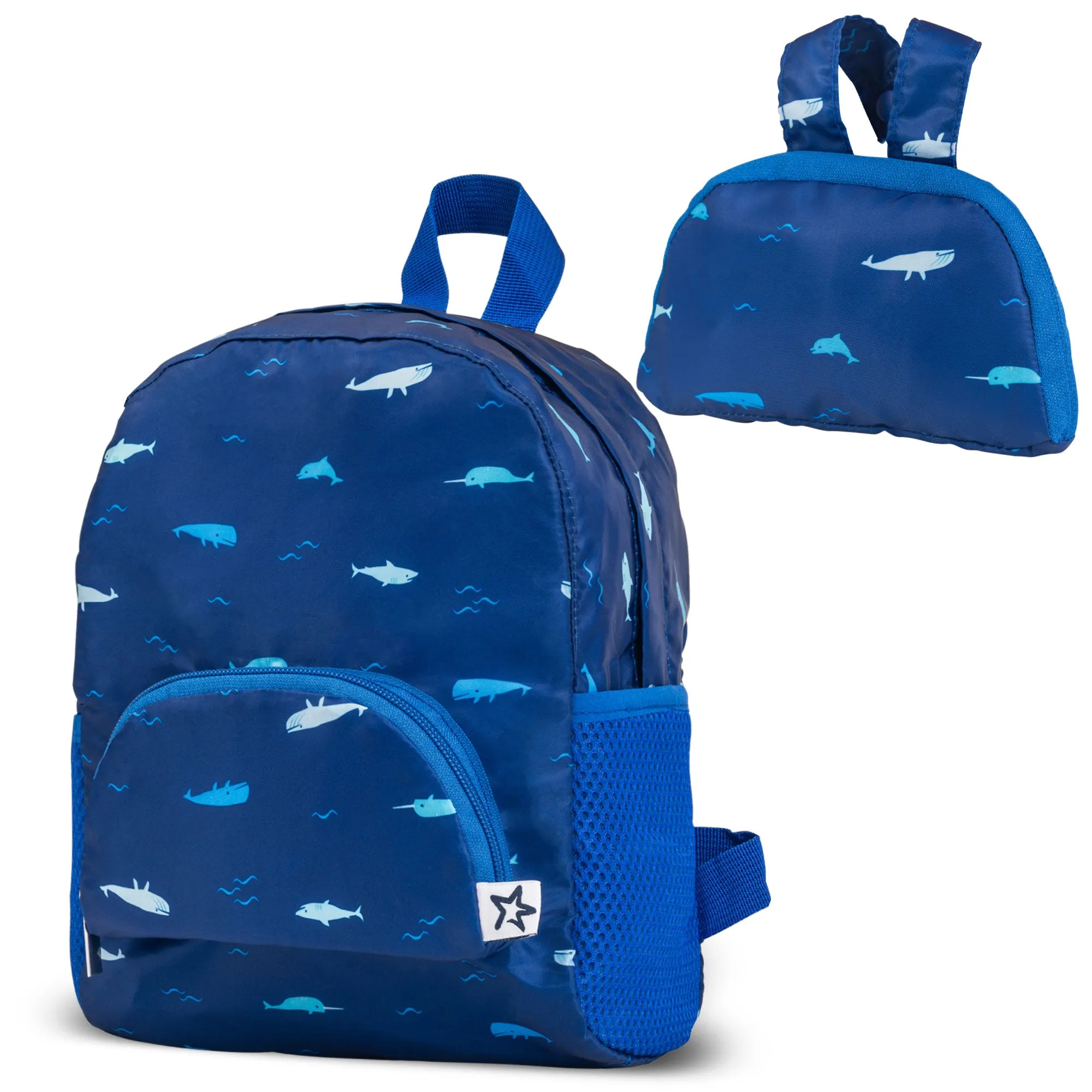 Toddler Lightweight Backpack - Waterproof Closure & Easy Fold-Up Pouch