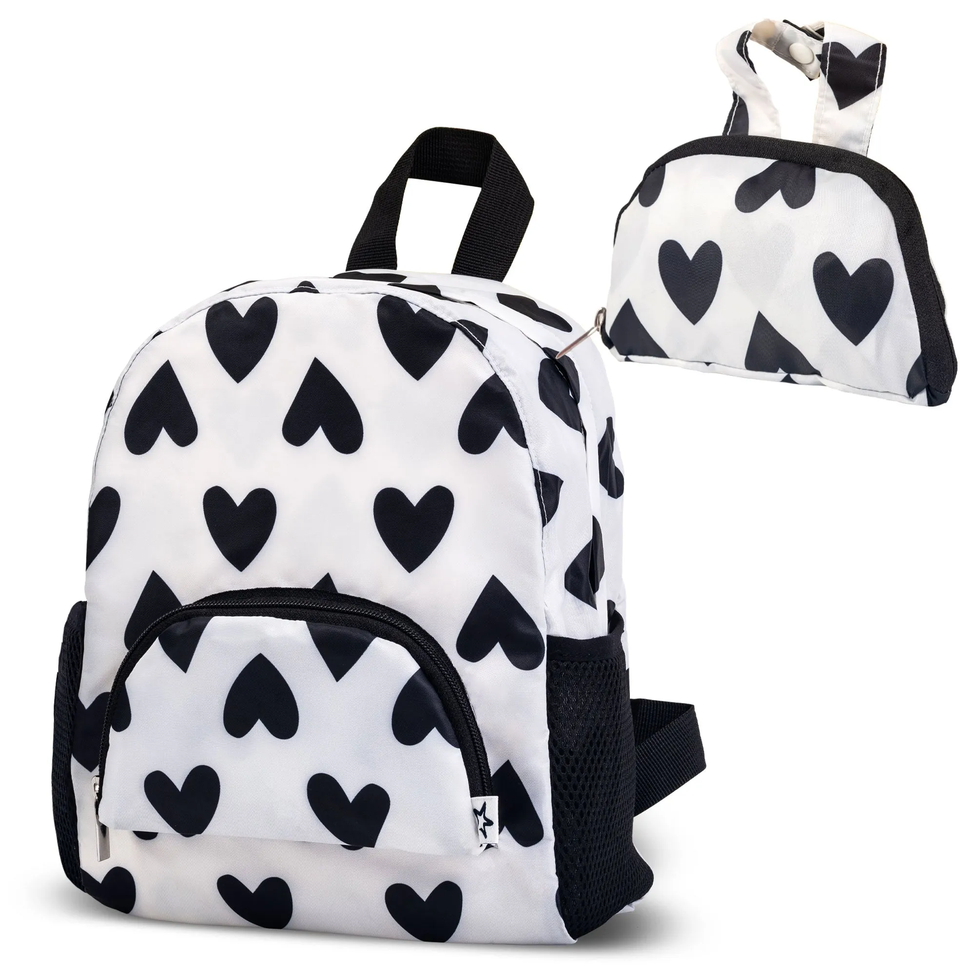 Toddler Lightweight Backpack - Waterproof Closure & Easy Fold-Up Pouch