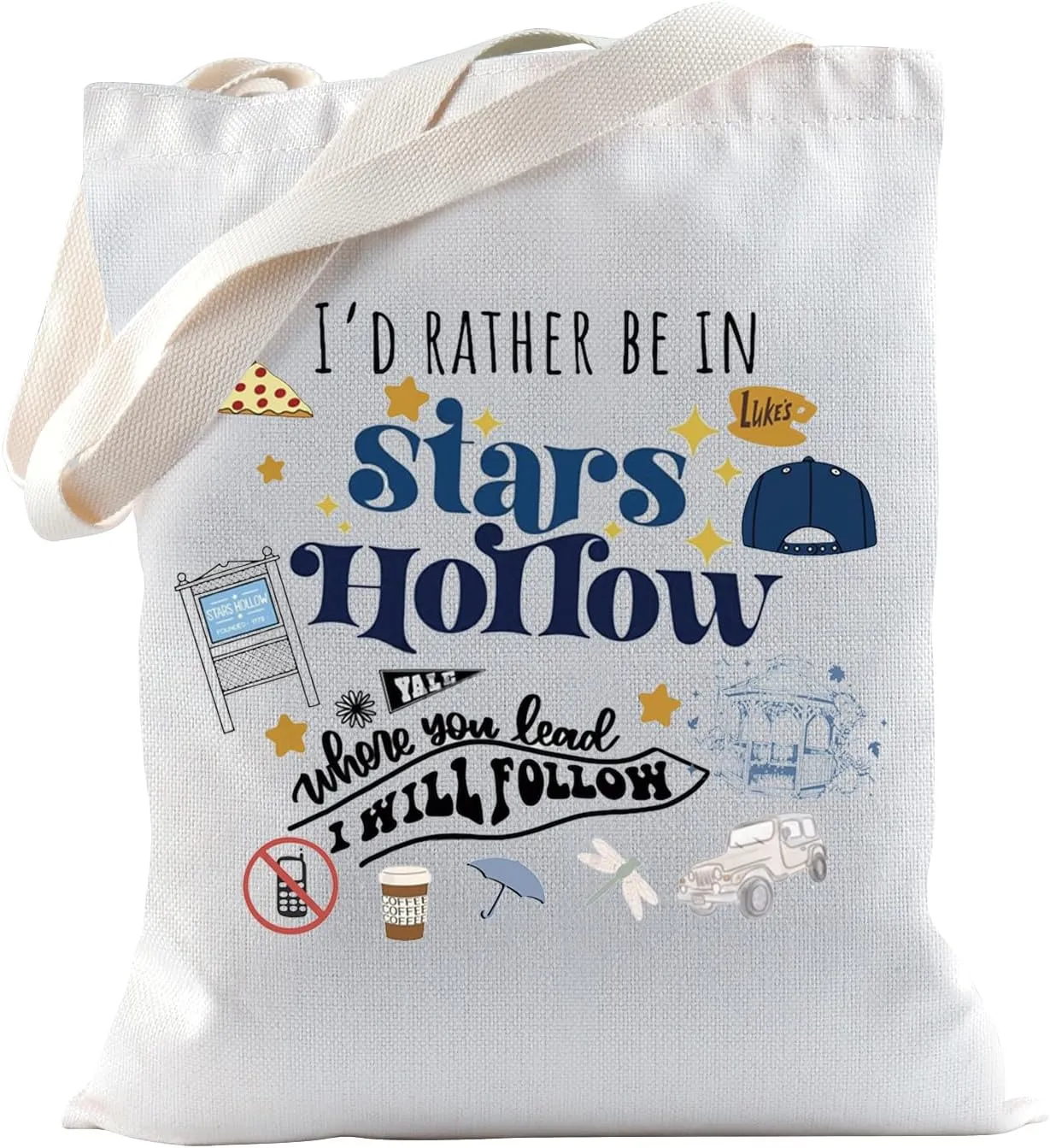 TSOTMO TV Show Merchandise Gift Star Hollow Tote Bag For TV Show Fans Luke's Diner Gift