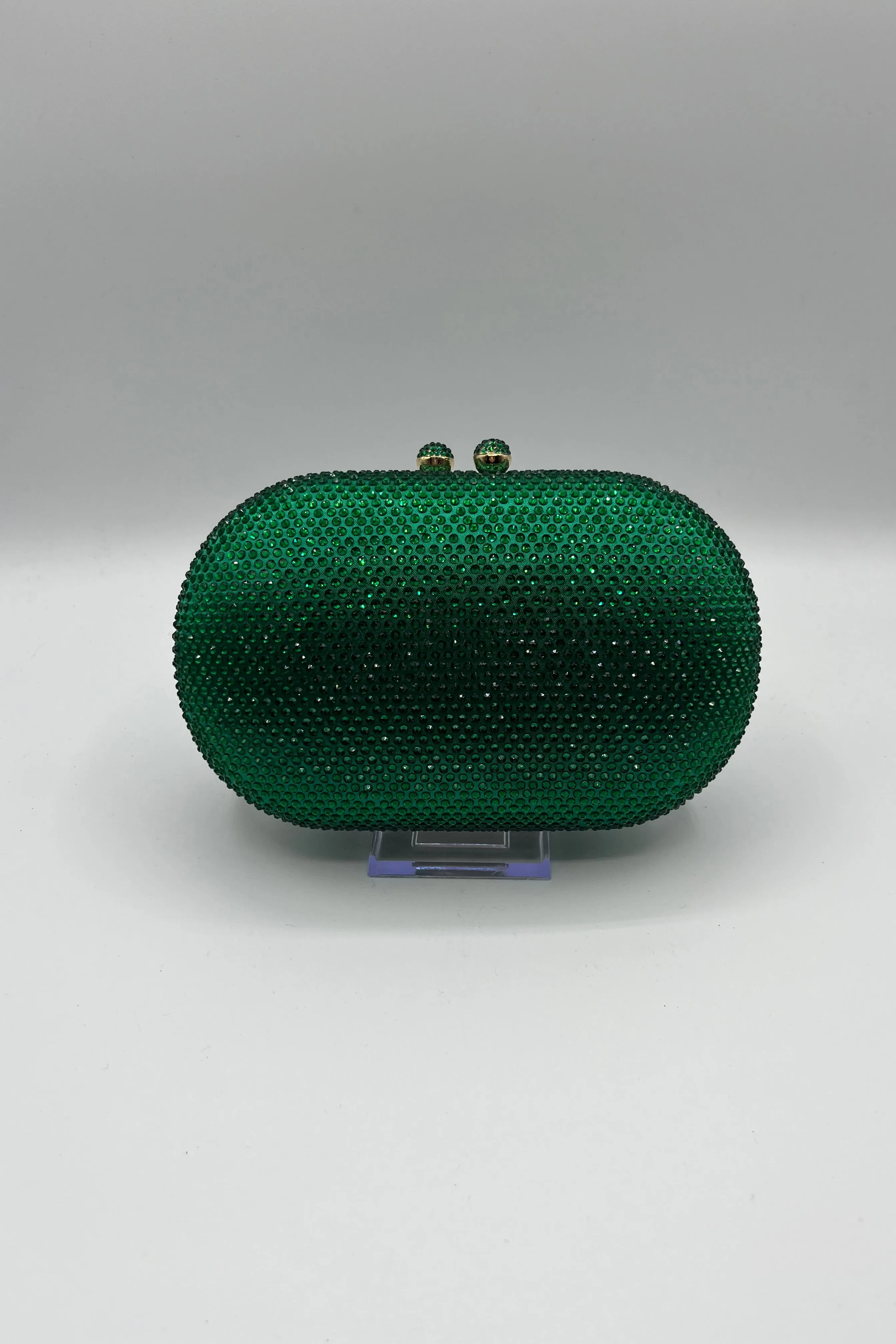 URetro Oval Rhinestone Evening Clutch