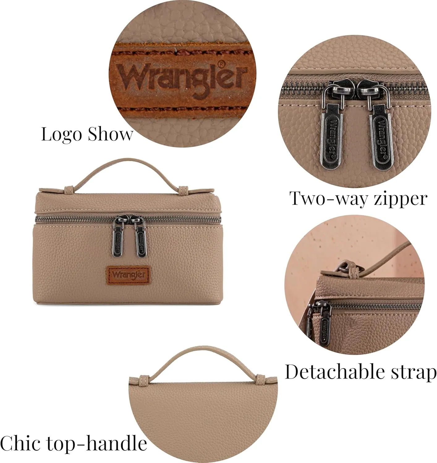Wrangler Mini Crossbody Bag for Women Top-Handle Handbags Designer Shoulder Cute Purses Trendy